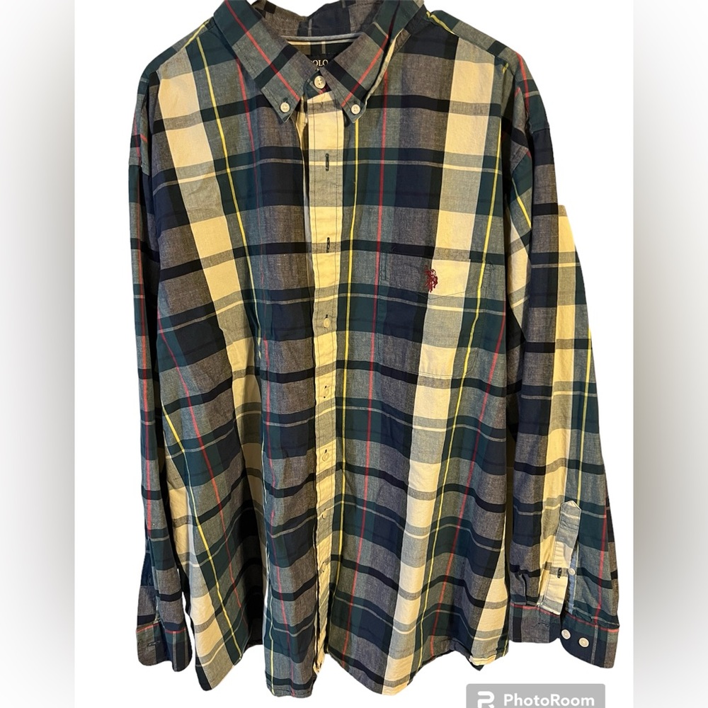 Like new, Polo 3XL Tall button down shirt from Dillards.